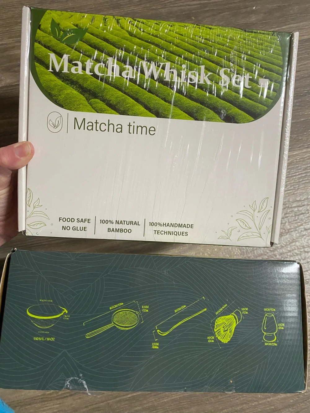 Matcha Whisk Set - Green and Yellow Packaging